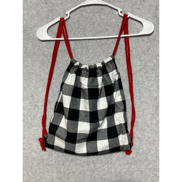 Wondershop Pajama 3pc Set Small Buffalo Check Shorts Red Sweatshirt Matching Bag - Picture 12 of 12